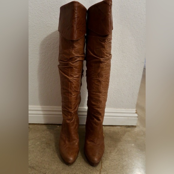 Jessica Simpson Tulip Over the Knee Boots with High Heel and Slouchy Shaft - Picture 6 of 7
